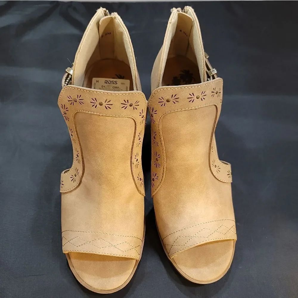 BRAND NEW JELLYPOP MEMORY FOAM STACKED HEEL BOOTIES